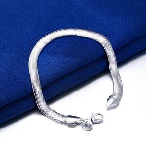 Emberlie Ella 925 Sterling Silver Plated Serpent Chain Bracelet Gift Boxed